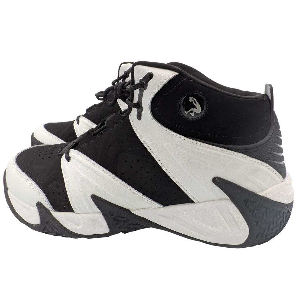 Mens Basketball Shoes 11.5 Shaq Black White Mid Top Devastator Sneaker - Picture 2 of 11